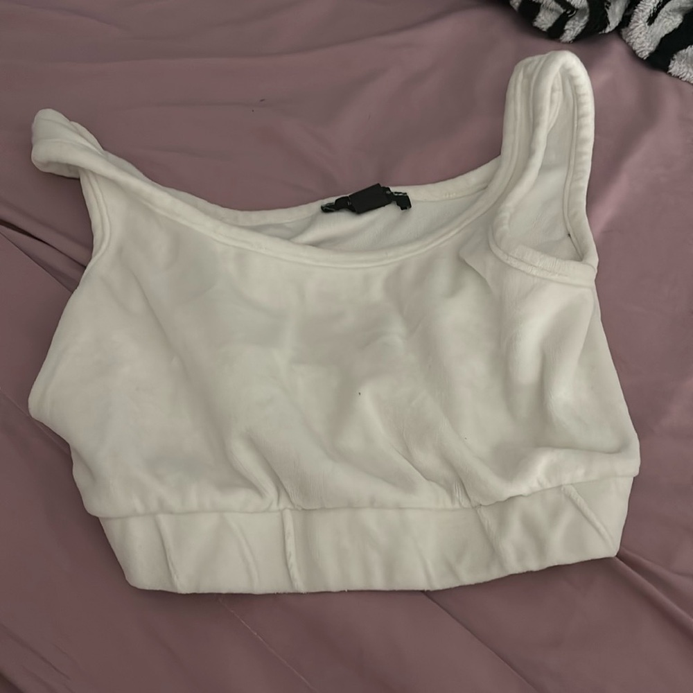 velvet white tank top